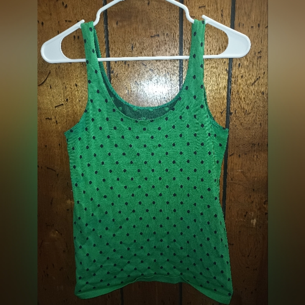 Green Polka Dot Women's Tank Top